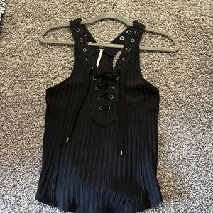 Free people black tank top